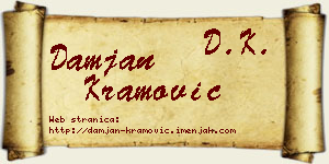 Damjan Kramović vizit kartica